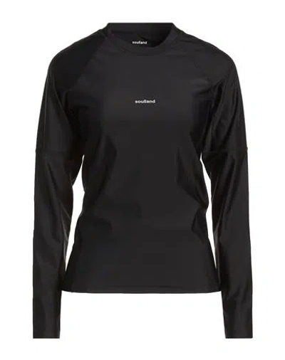 Soulland Woman T-shirt Black Size M Recycled Polyamide, Elastane