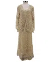 Soulmates Women's 2pc Dress Set In Light Gold In Brown