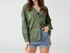 Soulofmu Drop Shoulder Embroidery Oversized Shirt In Khaki In Multi