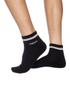 Souls. Embroidered Ankle Grip Socks In Black