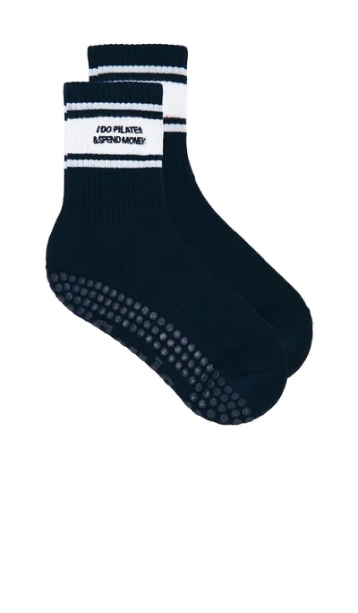 Souls. I Do Pilates & Spend Money Socks In Blue