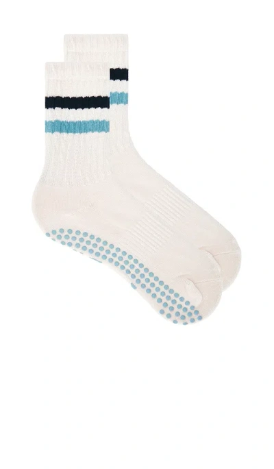 Souls. Retro Grips Socks In White