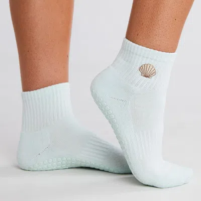 Souls. Seashell Grip Socks In Blue