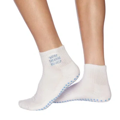 Souls. Swearing Ankle Grip Sock In White