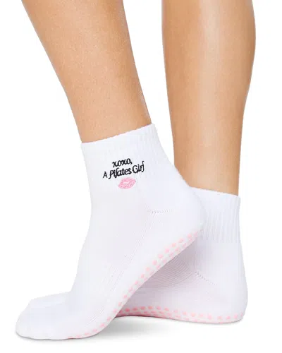 Souls. Xoxo Pilates Girl Grip Socks In White