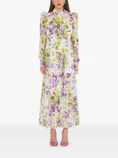 Sound Of Silence Floral Maxi Dress In White