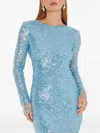 Sound Of Silence Sequin-embellished Maxi Dress In Blue