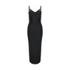 Sour Figs Women's Bustier Mesh Binding Detail Dress In Black In Black
