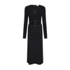 Sour Figs Women's Cross Front Cut-out Midi Dress In Black In Black