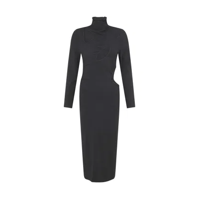 Sour Figs Women's Cutout Stretch Knit Midi Dress In Black