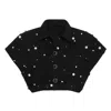 Sour Figs Women's Faux Pearl-embellished Cropped Vest In Black In Black