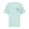 Sour Figs Women's Flying Dove Print Unisex T-shirt In Light Mint Green In Green