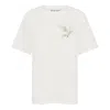 Sour Figs Women's Flying Dove Print Unisex T-shirt In White In White