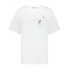 Sour Figs Women's Kitten And Moon Print Unisex T-shirt In White