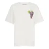 Sour Figs Women's Red Grape Print Unisex T-shirt In White In White