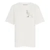 Sour Figs Women's Standing Dove Print Unisex T-shirt In White In White