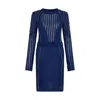 Sour Figs Women's Studded Sheer Knit Mini Jumper Dress In Midnight Blue In Blue