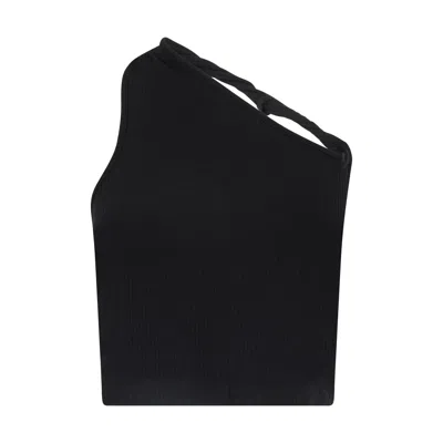 Sour Figs Women's Two-way Single Shoulder Twisted Strap Top In Black
