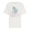 Sour Figs Women's White Horse Print Unisex T-shirt In White In White