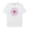 Sour Figs Women's White / Purple Lilac Gerbera Print T-shirt In White In Multi