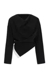 Source Unknown Amalia Draped Blouse In Black