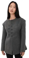Source Unknown Banton Double Jacket Charcoal In Charcoal