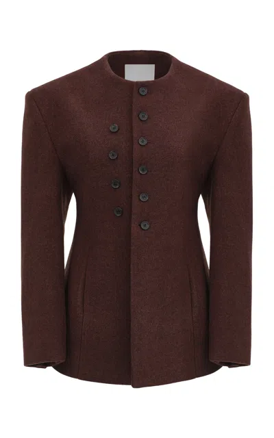 Source Unknown Banton Double-breasted Jacket In Brown