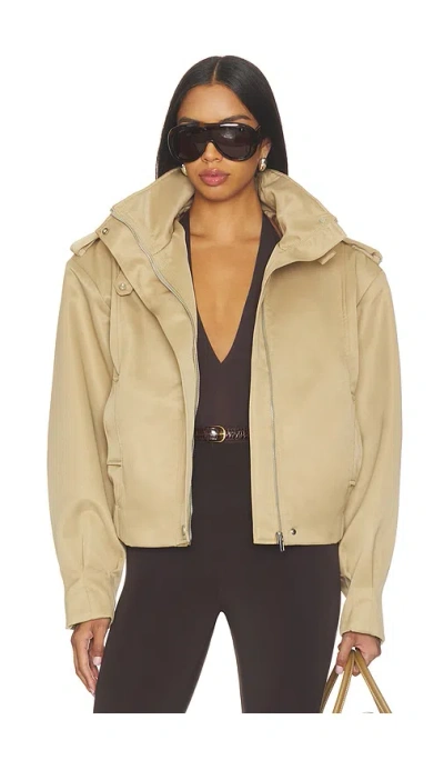 Source Unknown Barlow Flight Bomber Jacket In Beige