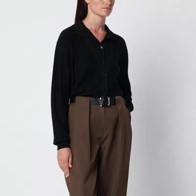 Source Unknown Black Fabbie Wool Cardigan
