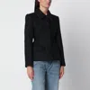 Source Unknown Black Single-breasted Jacket In Wool Blend In Black