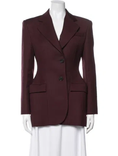 Pre-owned Source Unknown Blazer In Burgundy
