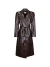 Source Unknown Briella Double-breasted Coat In Brown