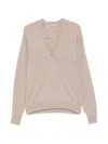Source Unknown Byrone Half-twist Sweater In Brown