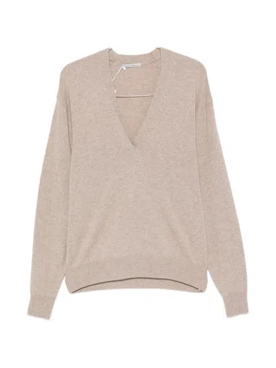 Source Unknown Byrone Half-twist Sweater In Brown
