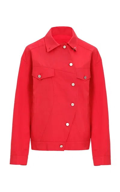 Source Unknown Camden Cotton Trucker Jacket In Red