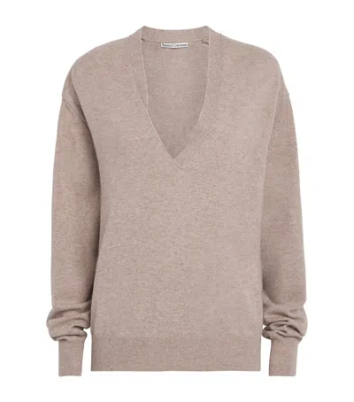 Source Unknown Cashmere-wool Half-twist Byrone Sweater In Beige