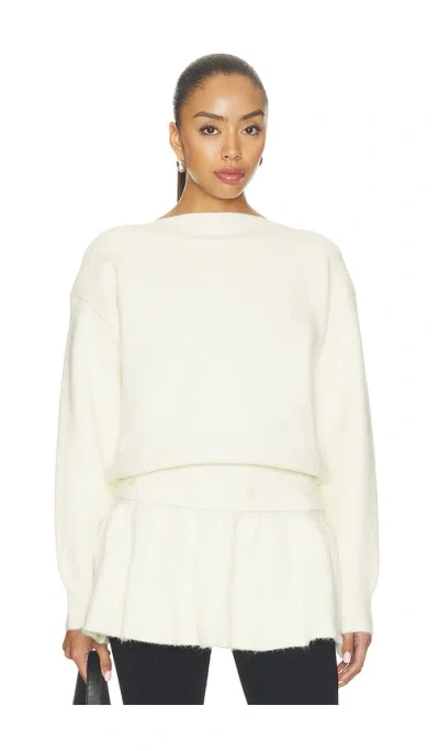 SOURCE UNKNOWN CORINTH PEPLUM SWEATER