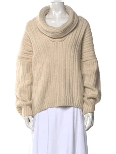 Pre-owned Source Unknown Cowl Neck Sweater In Neutral