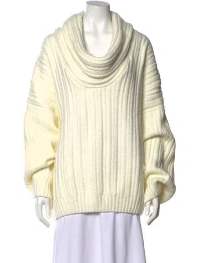 Pre-owned Source Unknown Cowl Neck Sweater In Neutral