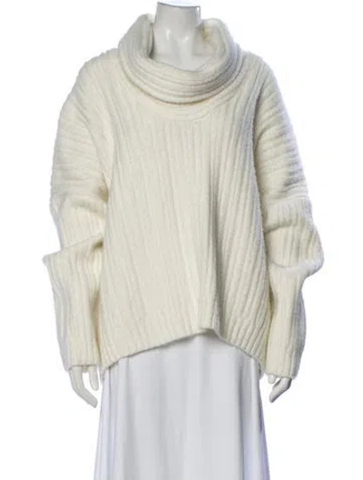 Pre-owned Source Unknown Cowl Neck Sweater In Neutral