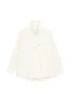 Source Unknown Dhani Ruffled Shirt In Neutral