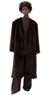Source Unknown Dhanila Faux Fur Coat Brown In Brown