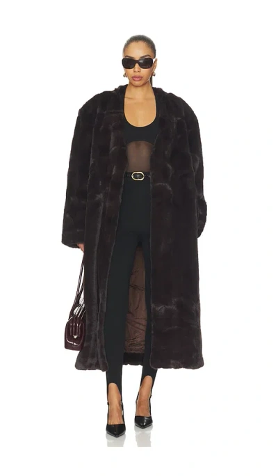 Source Unknown Dhanila Faux-fur Coat In Brown
