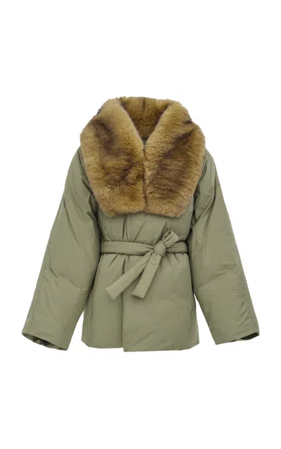 Source Unknown Egizio Puffer Down Jacket In Green