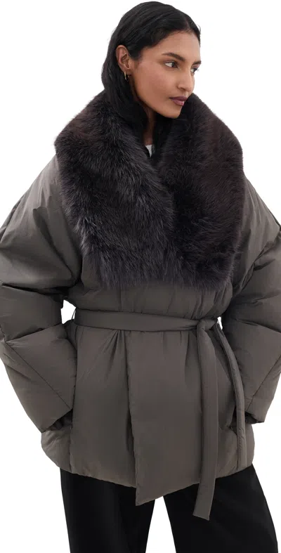 Source Unknown Egizio Puffer Down Jacket Charcoal