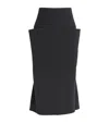 Source Unknown Faux-layer Paloma Midi Skirt In Black