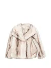 Source Unknown Harper Faux-fur Jacket In Multi