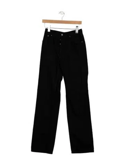 Pre-owned Source Unknown High-rise Wide Leg Jeans In Black