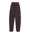Source Unknown Hopsack Klive Barrel Trousers In Brown
