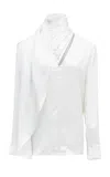 Source Unknown Koa Scarf Satin Top In White